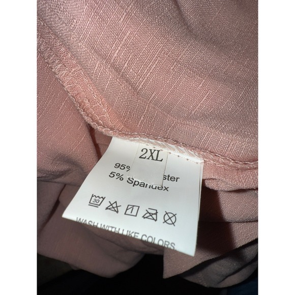 Women's 2X Elastic Waist Wide Leg Pants Office Casual Summer Boho Dressy Beach - Picture 6 of 7